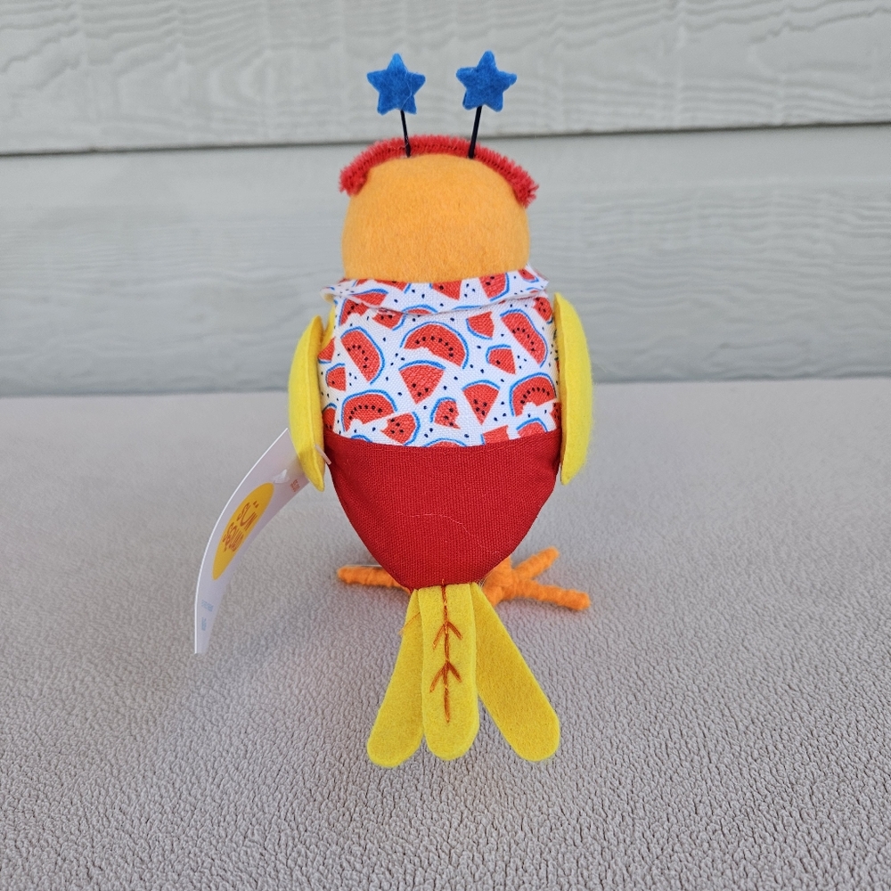 Target Spritz Felt Bird Featherly Friends Summer 2023 Mellie Patriotic Melon - Picture 3 of 8